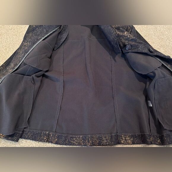 Toni Morgan gray and metallic gold jacket sz small - Picture 6 of 6